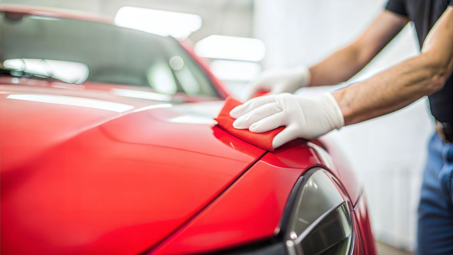 Carrosserie d'une voiture rouge
