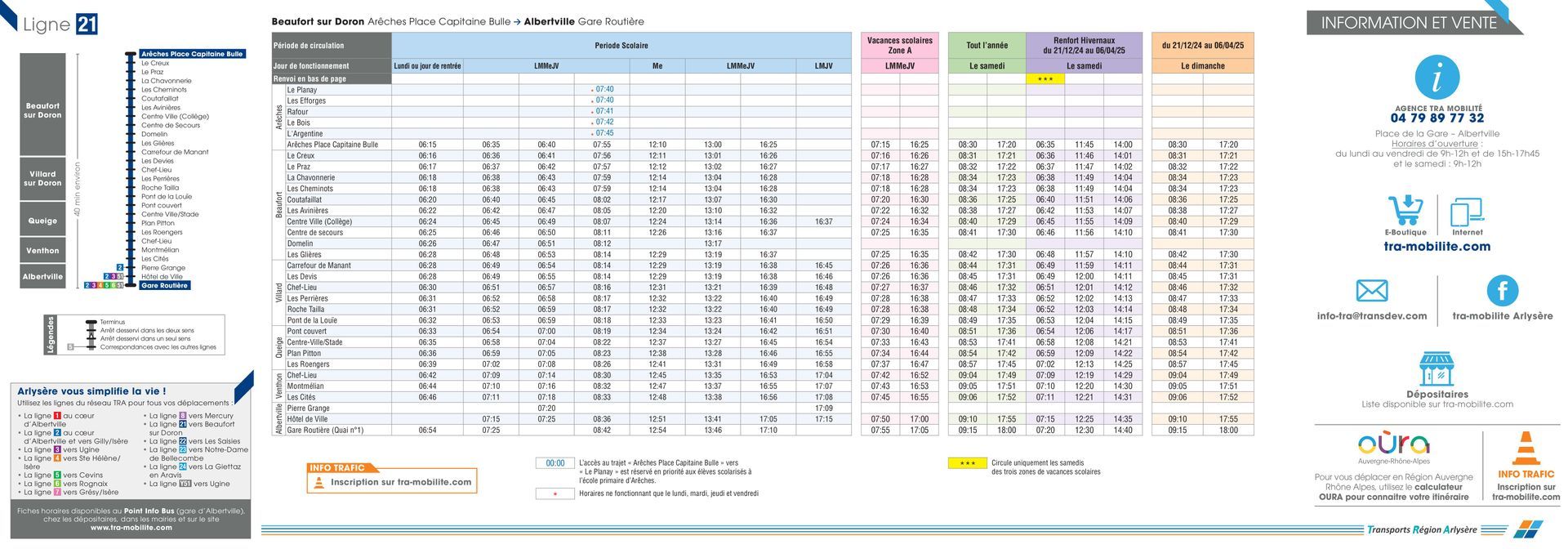 Horaires année 2024-2025 ligne 21 page 2