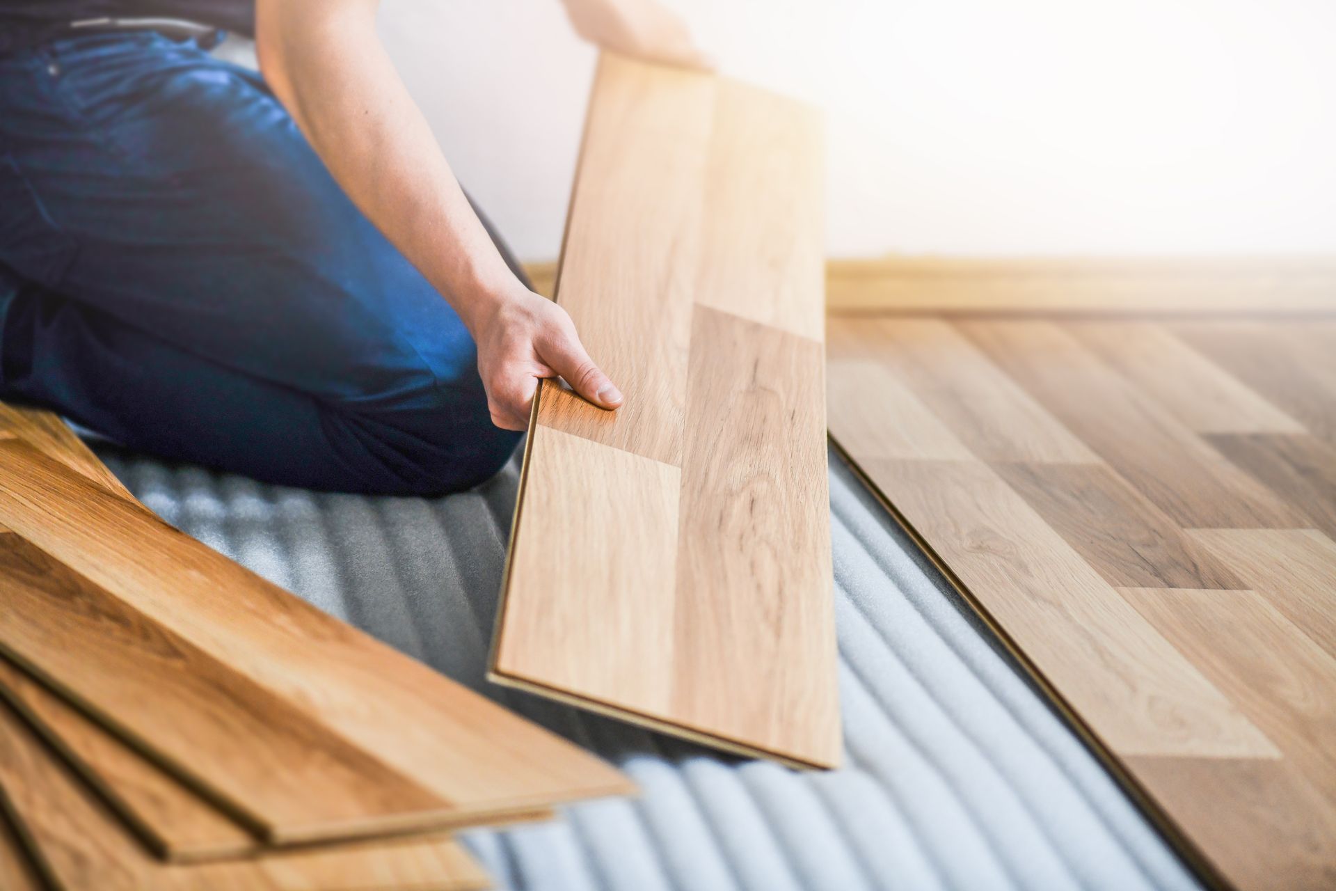 Pose d'un parquet flottant sur une sous-couche