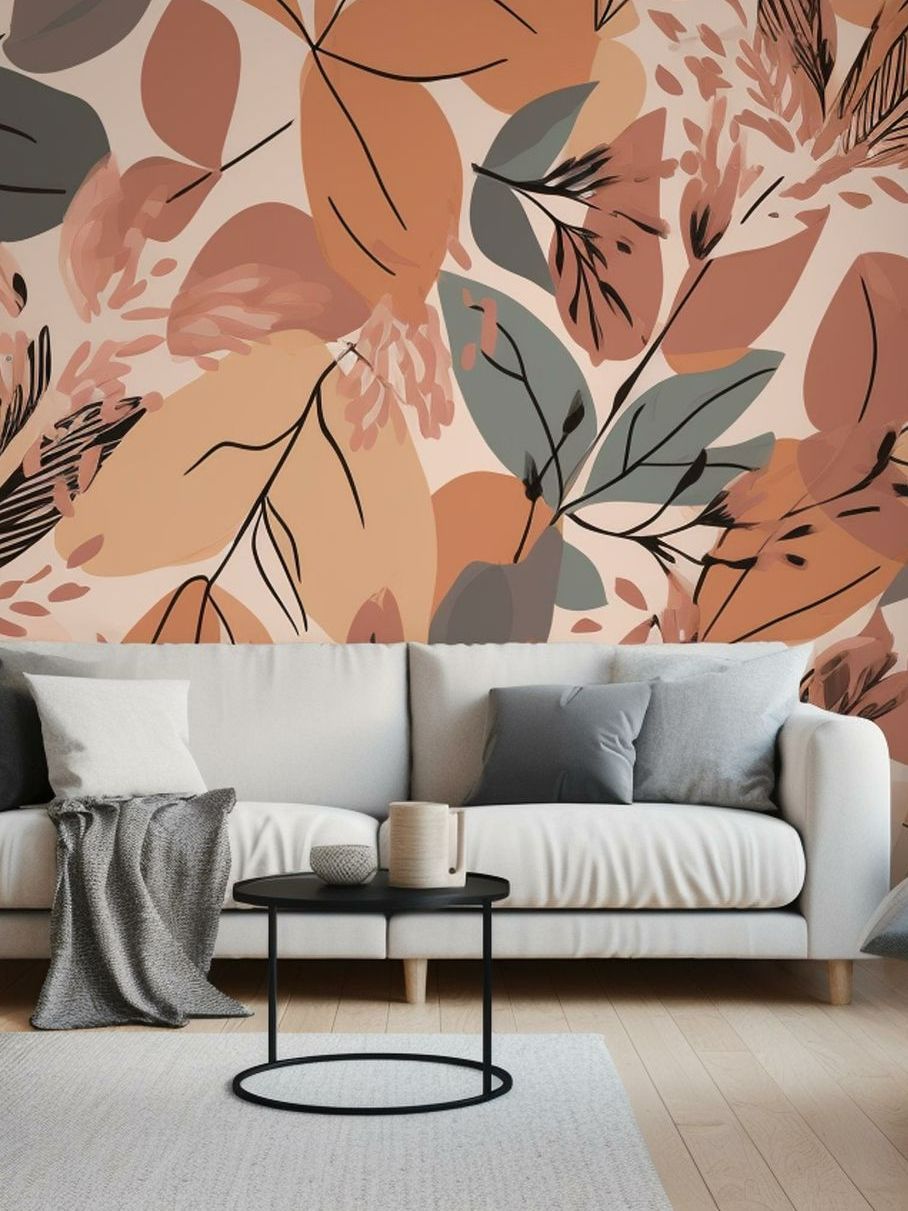 Un salon au papier peint