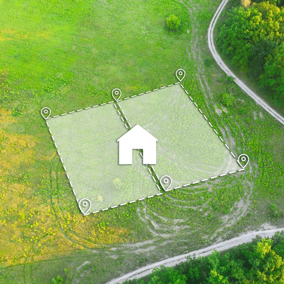 Un plan d'une de délimitation de maison