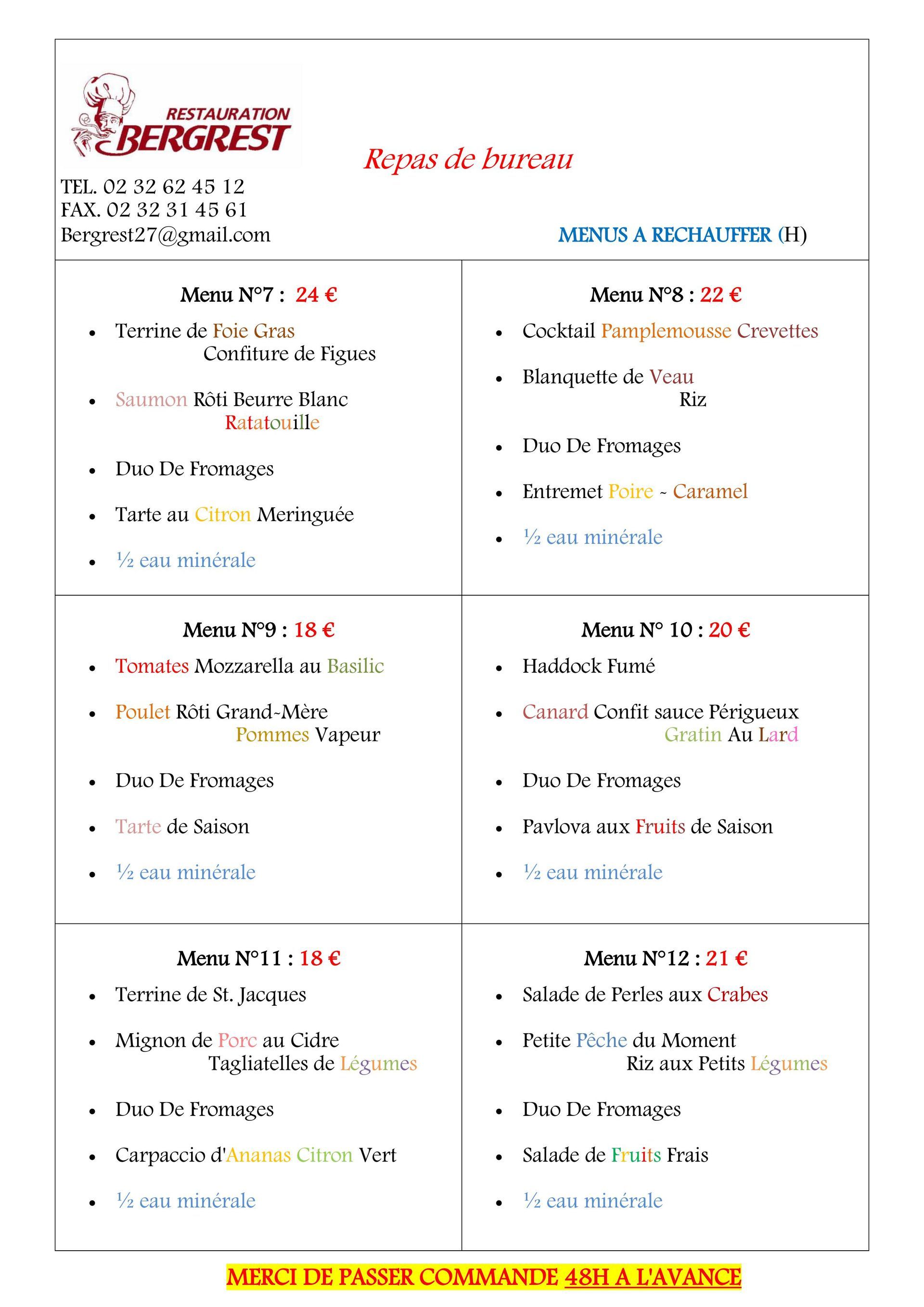 Menus