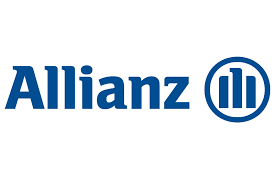 Logo Allianz : mot-symbole bleu et symbole de trois lignes verticales à l'intérieur d'un cercle.