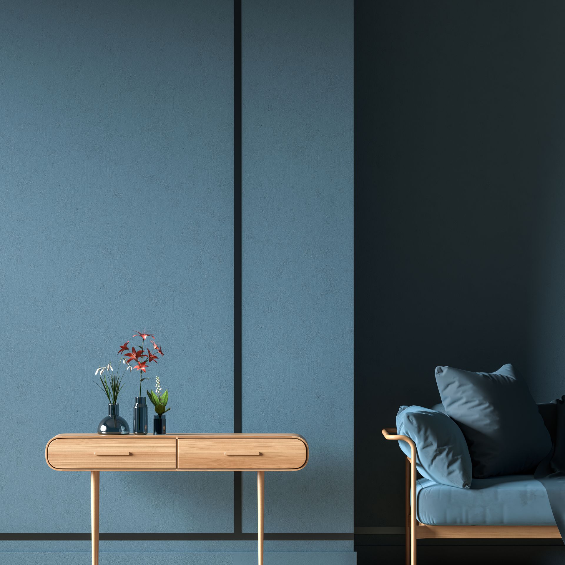 Peinture bleue