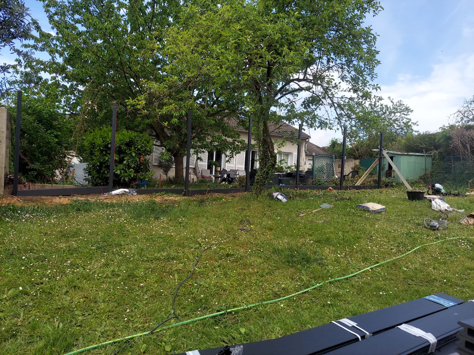 Preparation avant pose de clôture