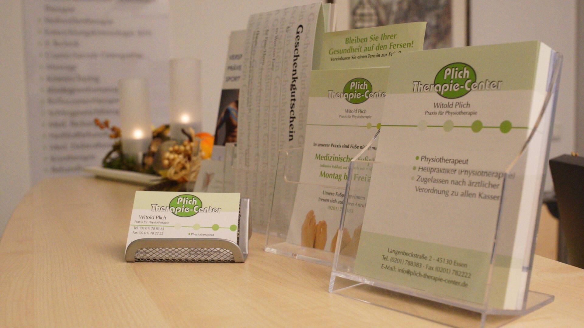 Empfang und Anmeldung Behandlung