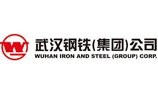 Ein Logo für ein Unternehmen namens Wuhan Iron and Steel Group Corp.