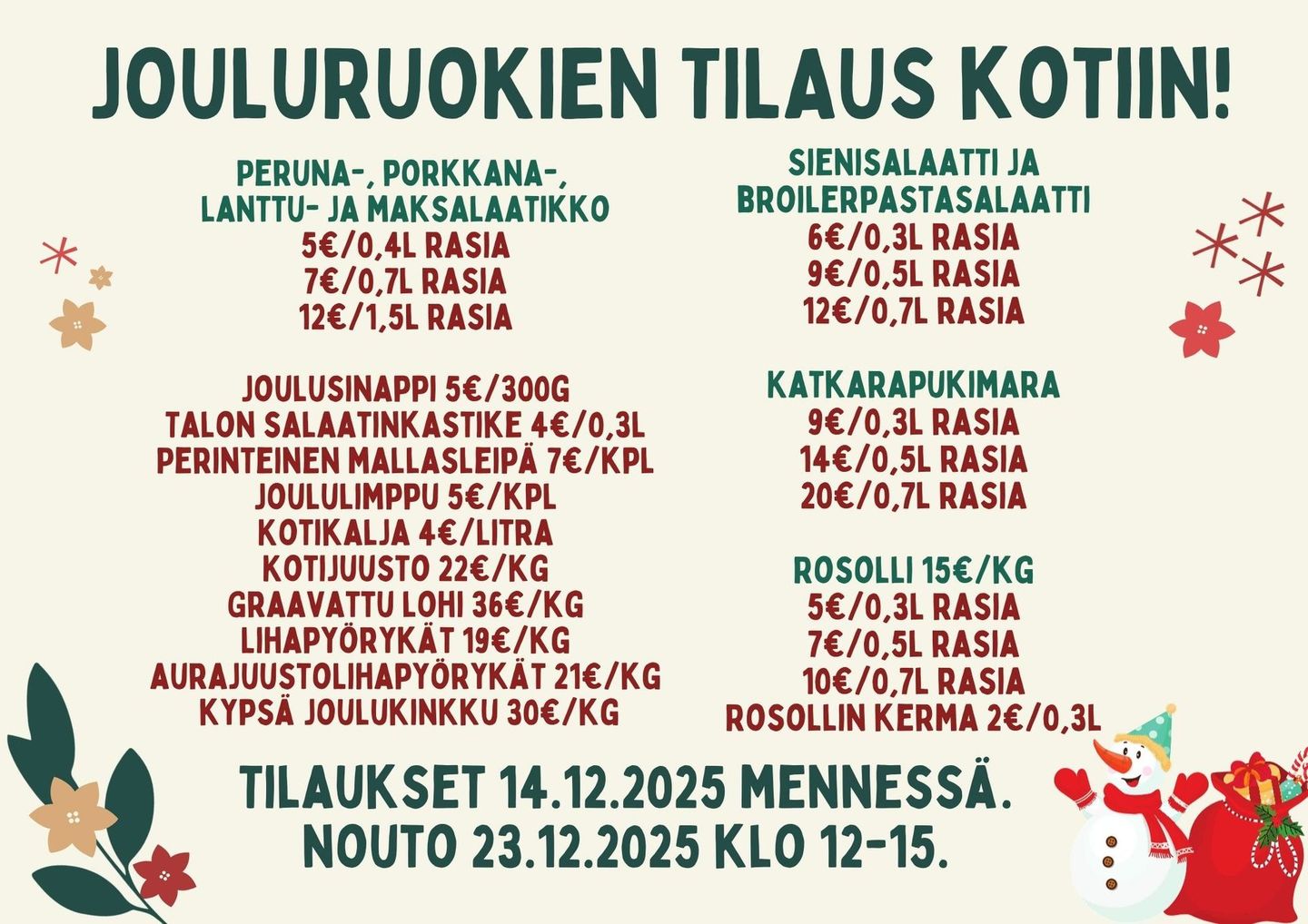 PERINTEISET JOULURUOAT