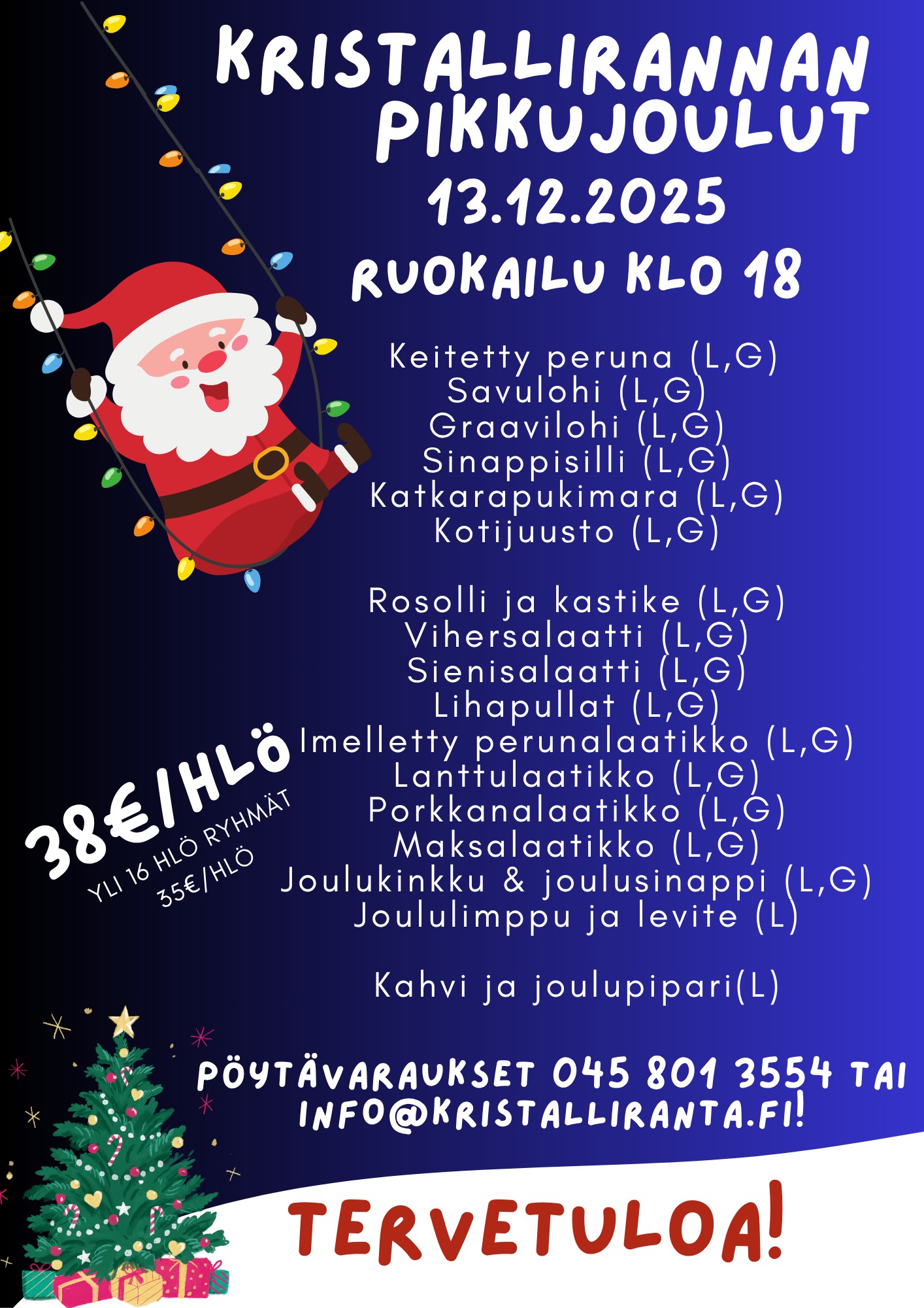 PIKKUJOULUT SÄKYLÄ 2025