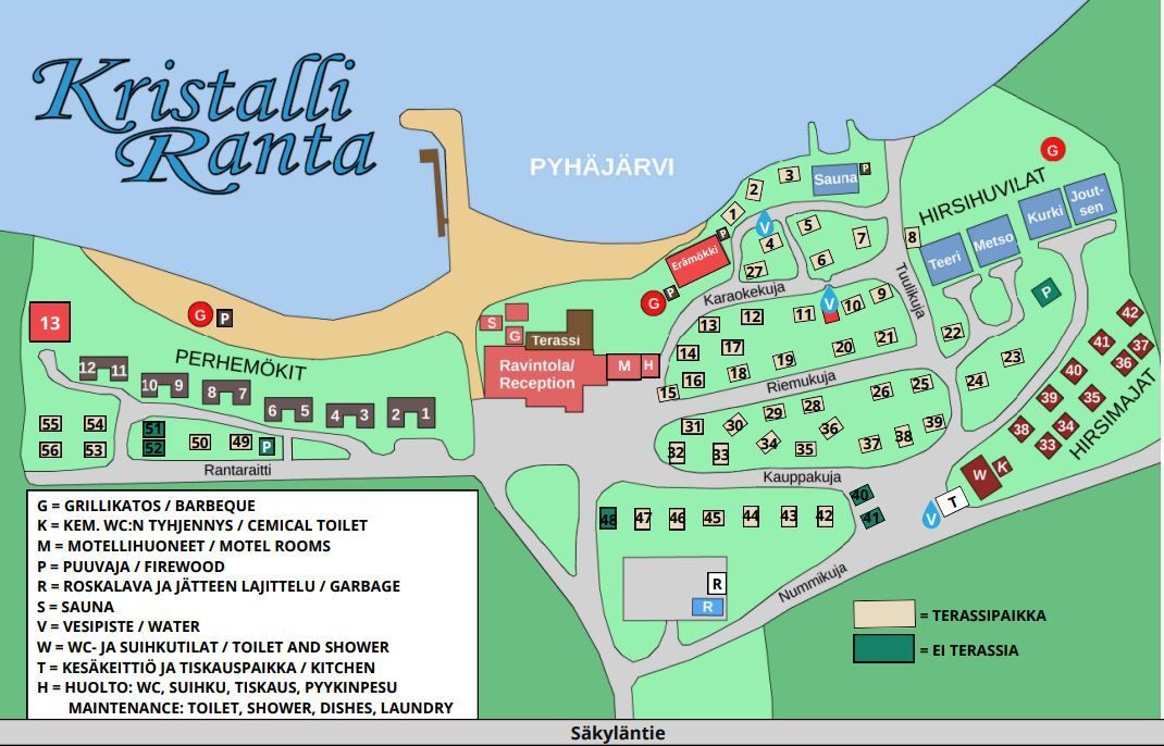 Kristalliranta Säkylä - aluekartta