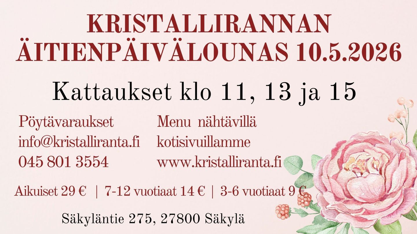Äitienpäivälounas Satakunta 2026