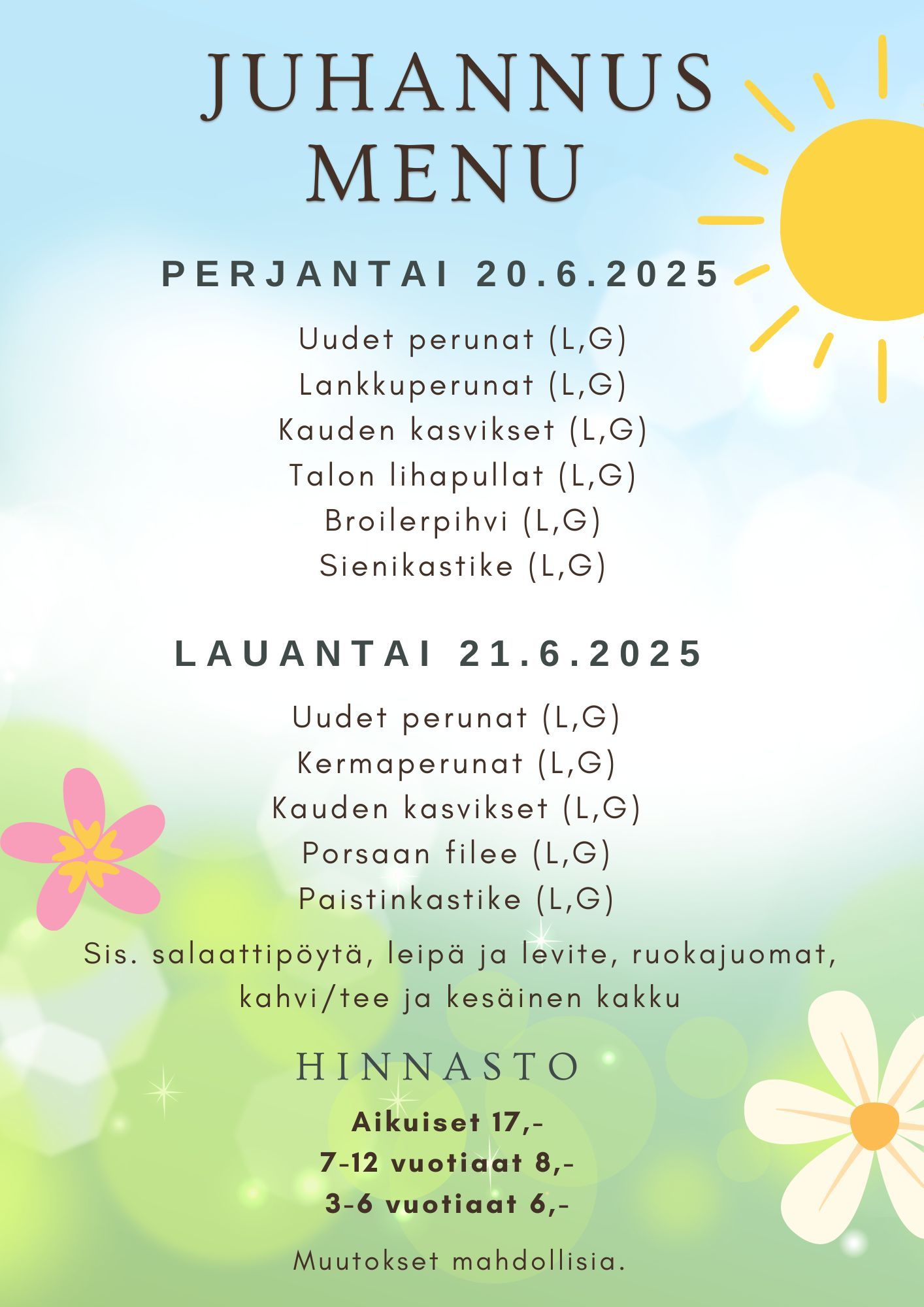 Juhannus lounas 2025 satakunta