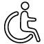 Bonhomme en fauteuil roulant