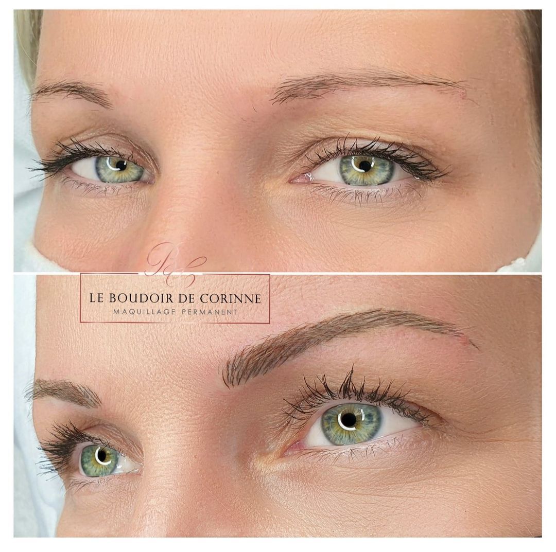 photo de profils maquillage permanent sourcils