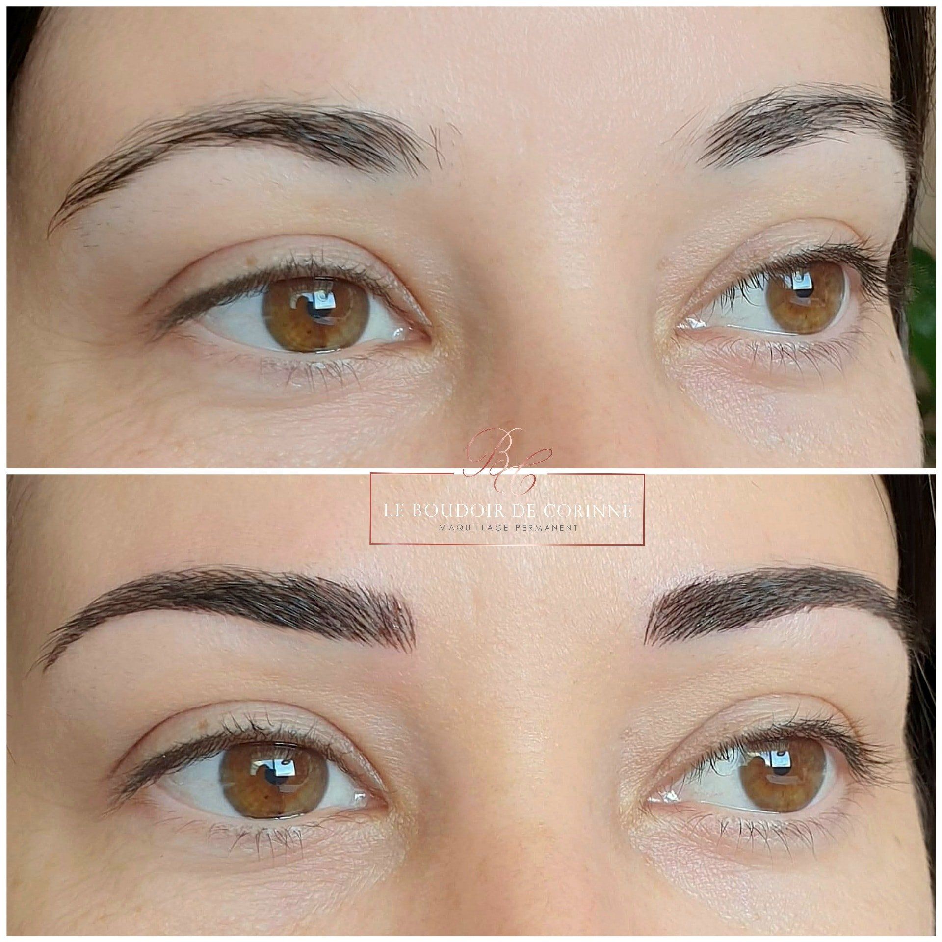 avant/ après sourcils permanent de profil