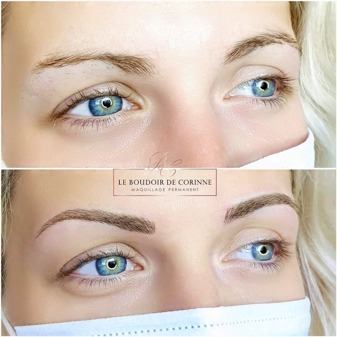 tatouage de sourcils clair