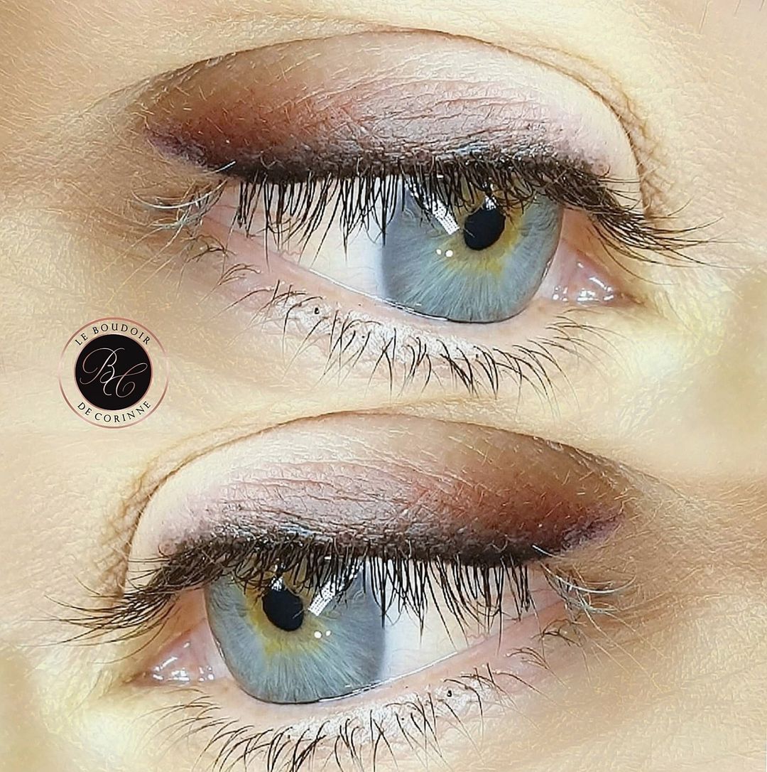 maquillage sur paupière des deux côtés