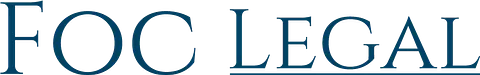 FOC LEGAL en fuente azul oscuro.