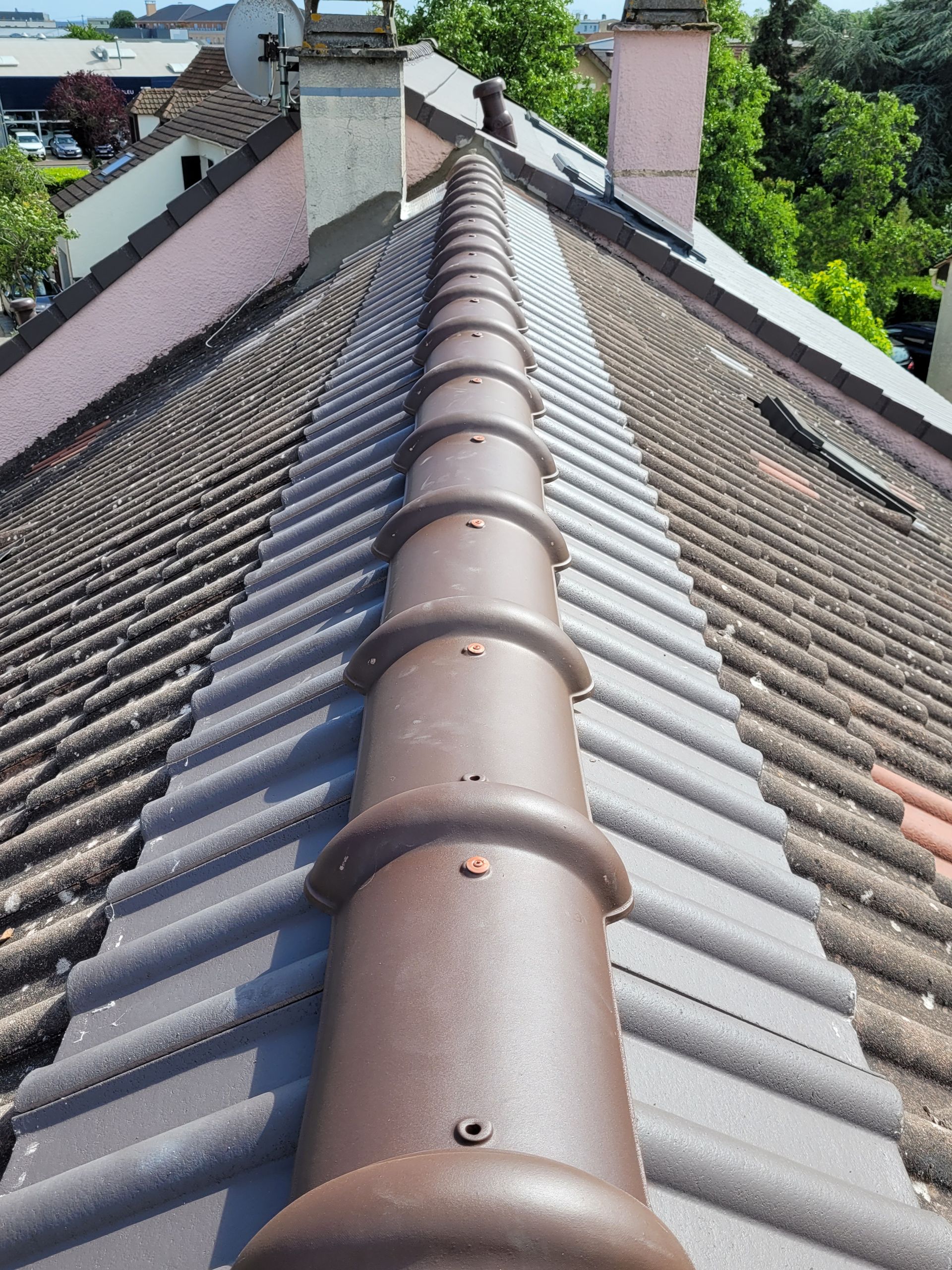 Remplacement de faîtières après