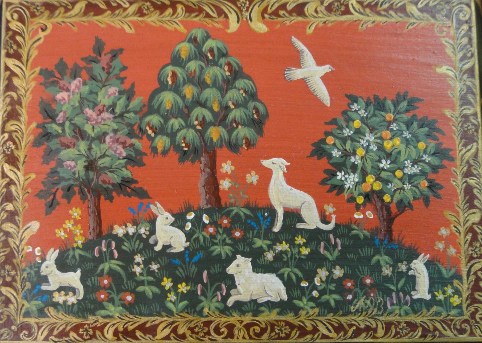 Atelier Guigue, 75003 Paris. Coffret inspiration Dame à la licorne