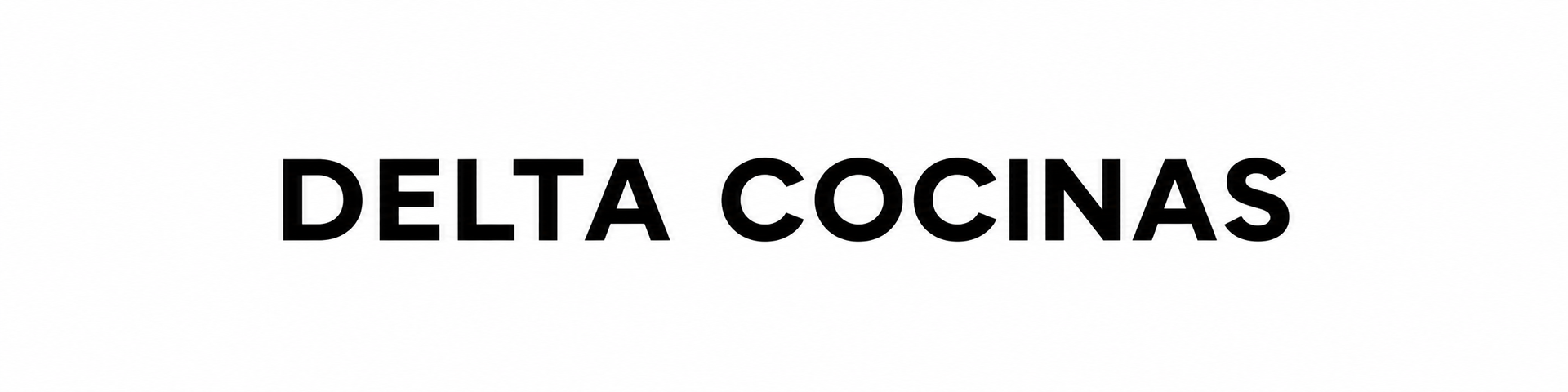 Logotipo de DELTA COCINAS en texto negro en negrita sobre fondo blanco
