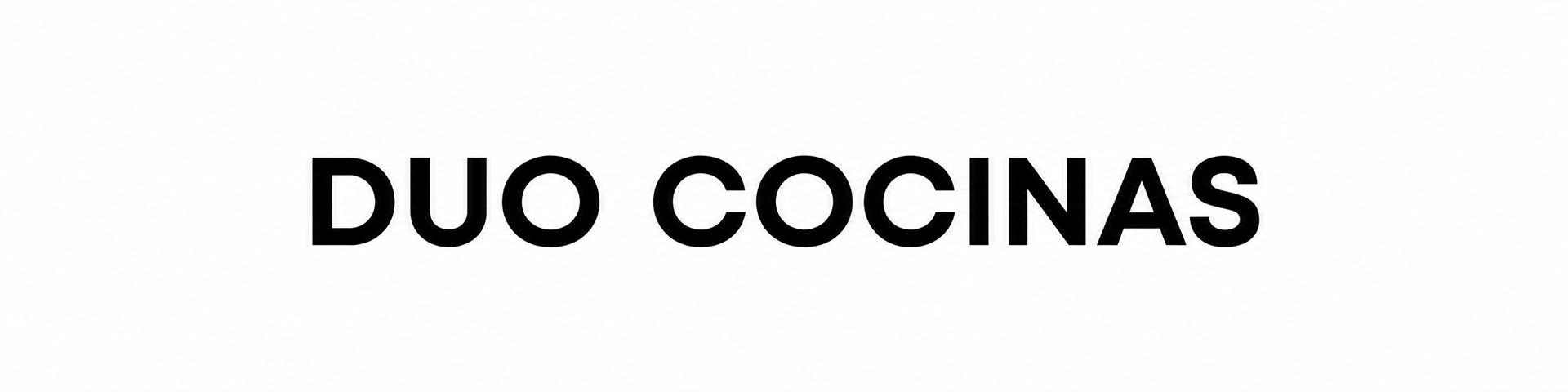 Texto negro “DUO COCINAS” sobre fondo blanco.