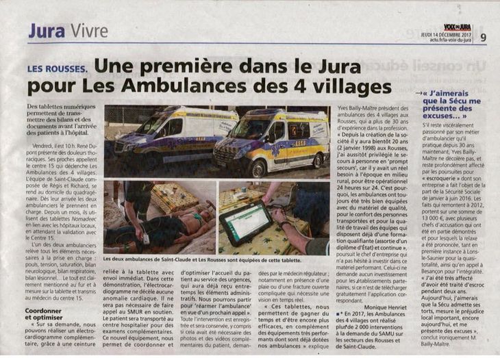 Journal Les Ambulances des 4 villages