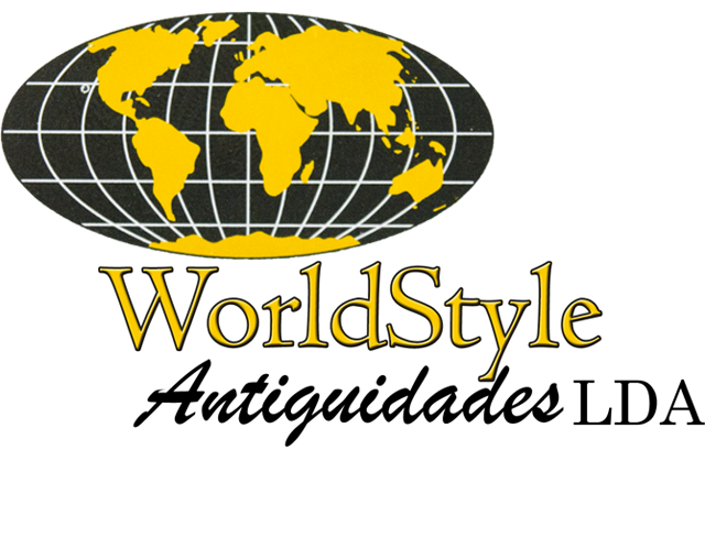 Logo: gold world map, 