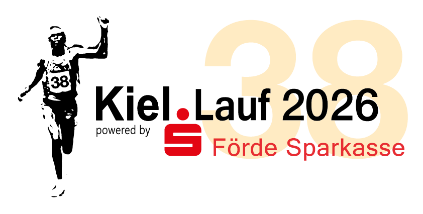 Kiel.Lauf 2026-Veranstaltungslogo mit Läufersilhouette und rotem Förde Sparkasse-Logo auf weißem Hintergrund