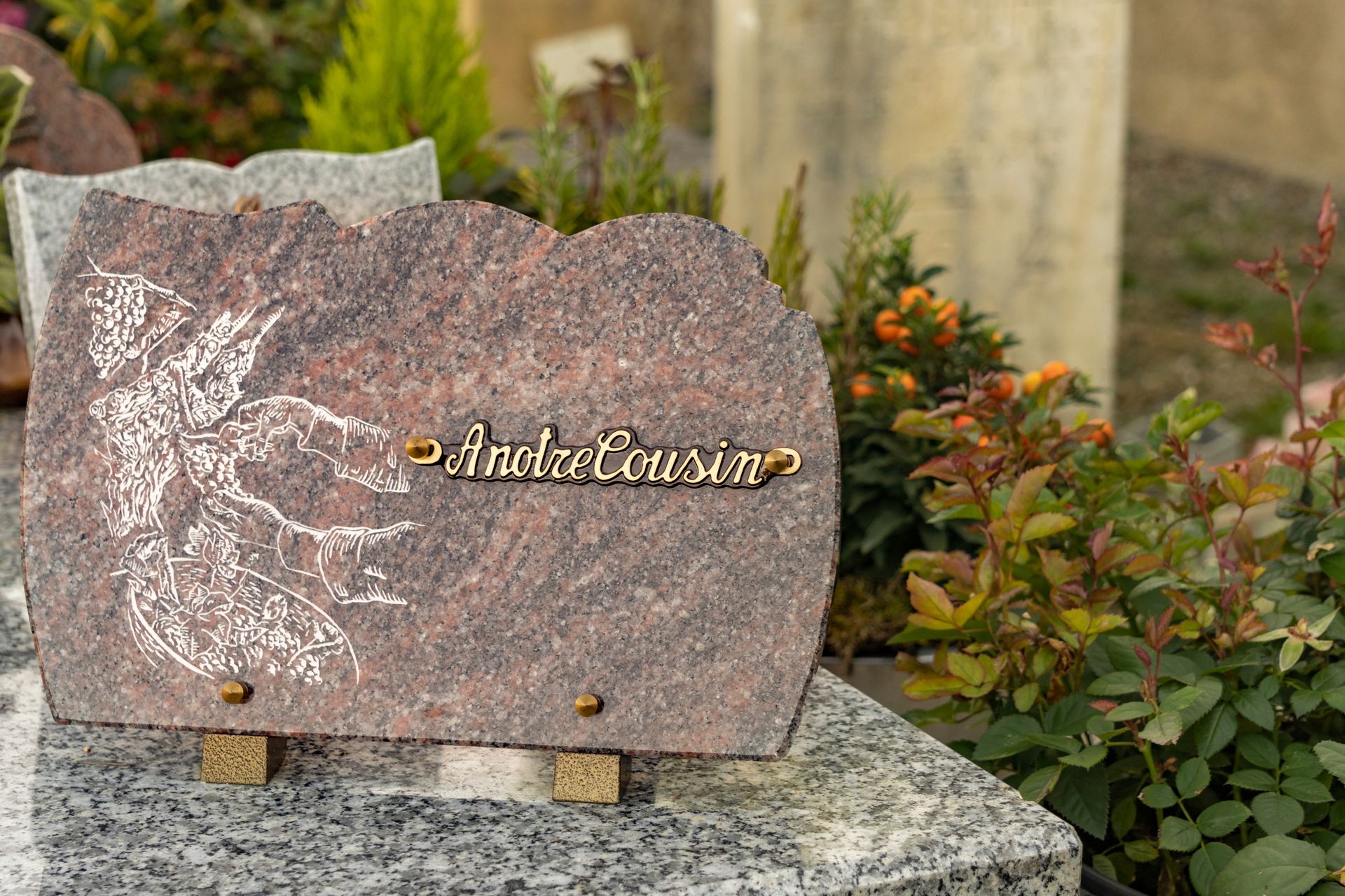 Plaque commémorative rouge