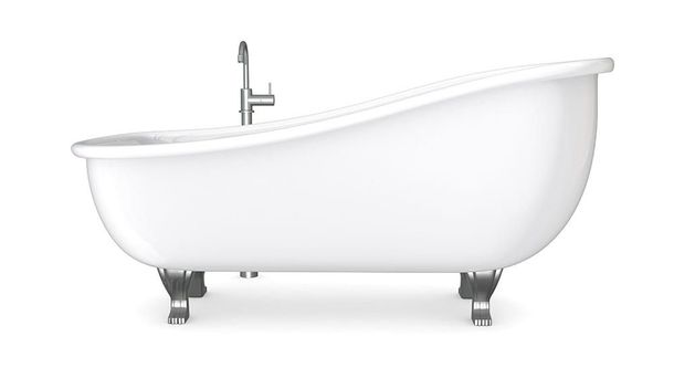 Weiße Badewanne