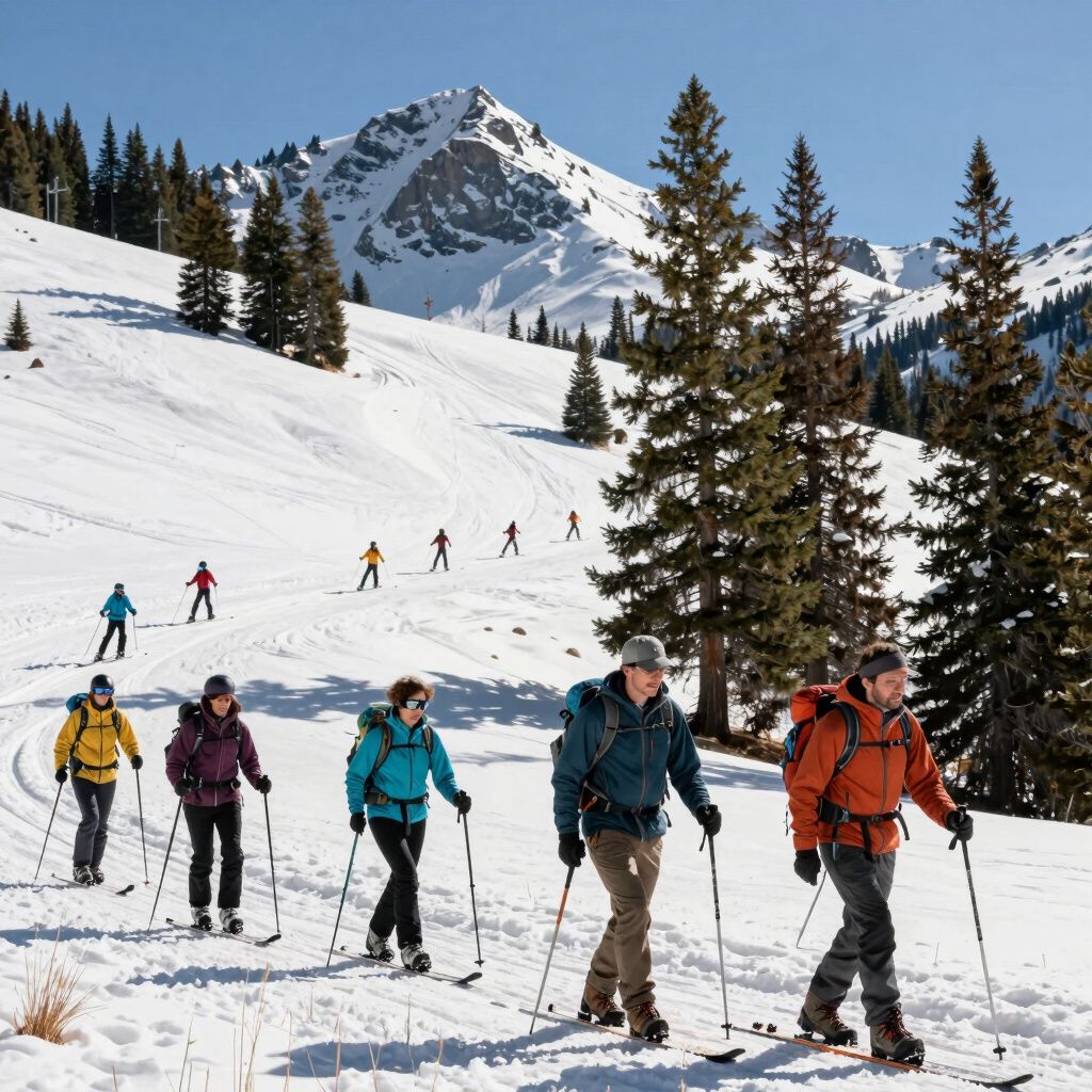 Skiers on Mountain