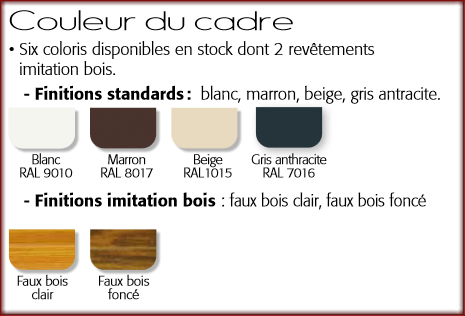 Couleurs des moustiquaires