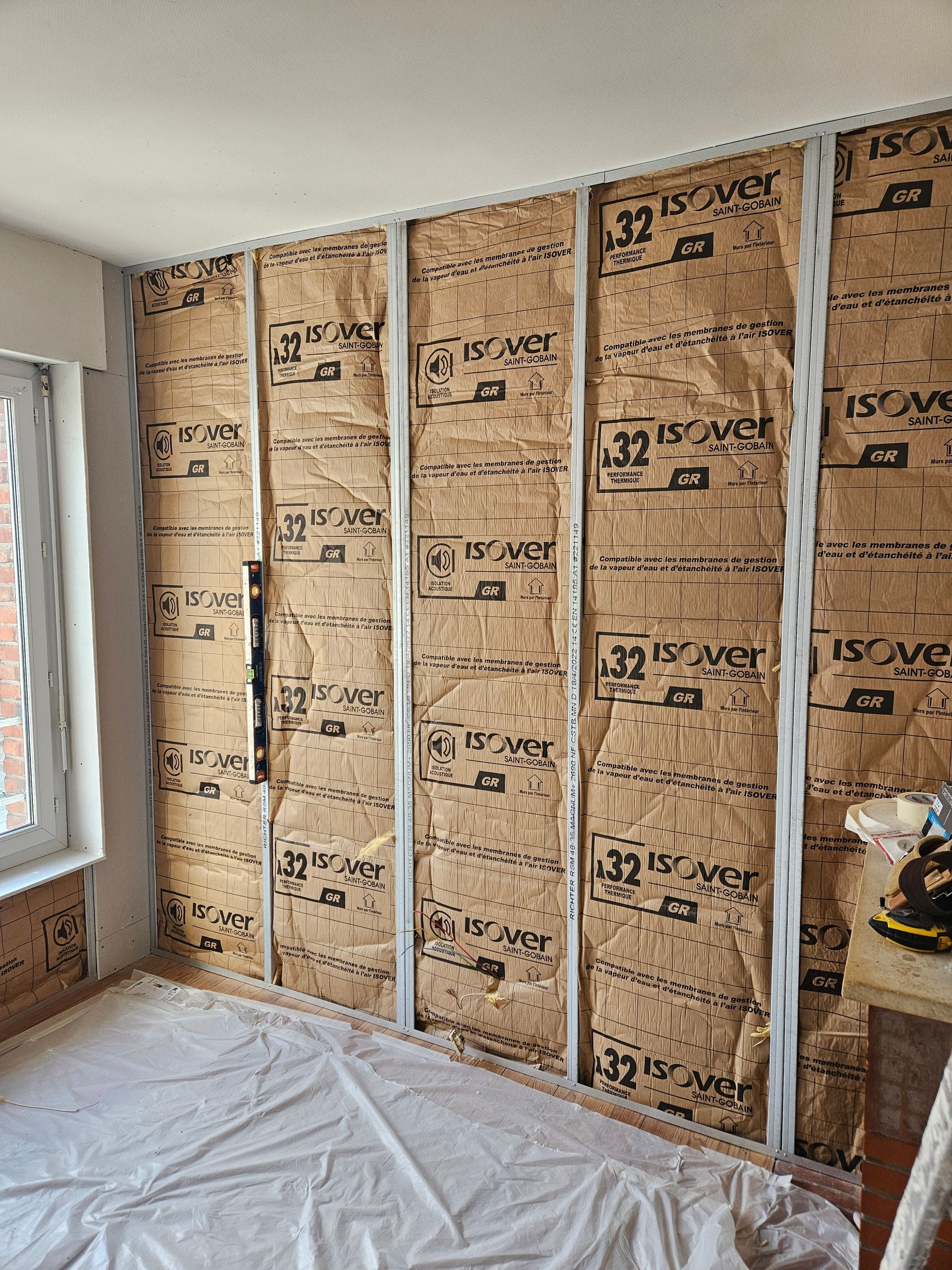 Isolation de mur isolant en panneau