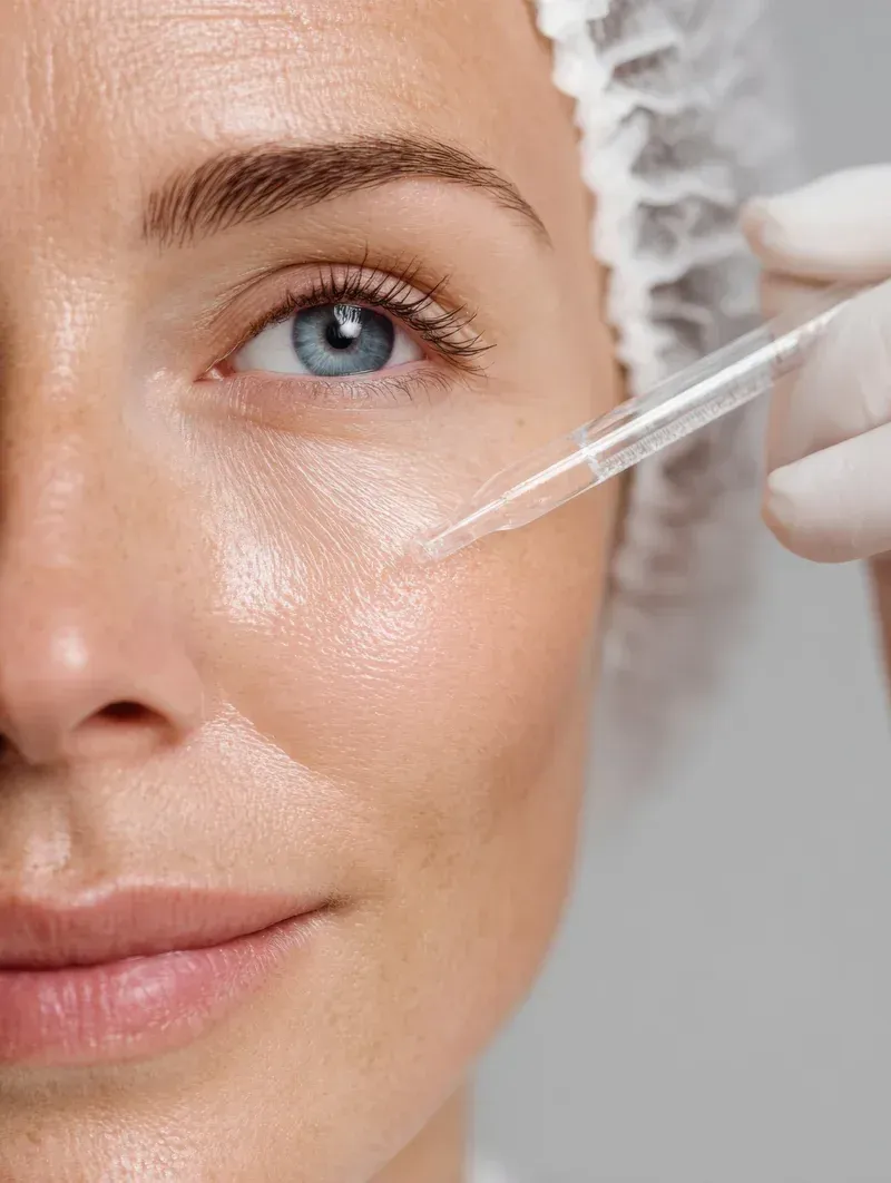 Tratamiento de relleno facial con ácido hialurónico en la zona periocular en clínica de medicina estética en Tarragona y Barcelona.