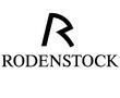 Ein schwarzweißes Logo für Rodenstock auf weißem Hintergrund.