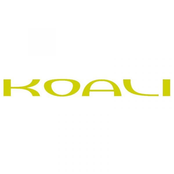 Ein gelbes Koali-Logo auf weißem Hintergrund