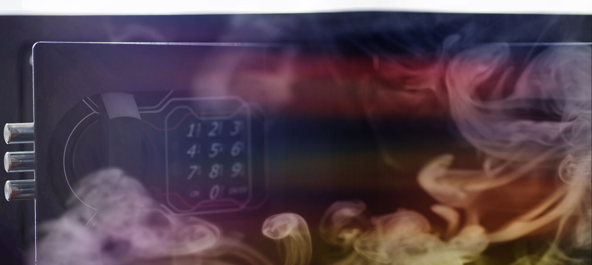 Coffre-fort et fumée