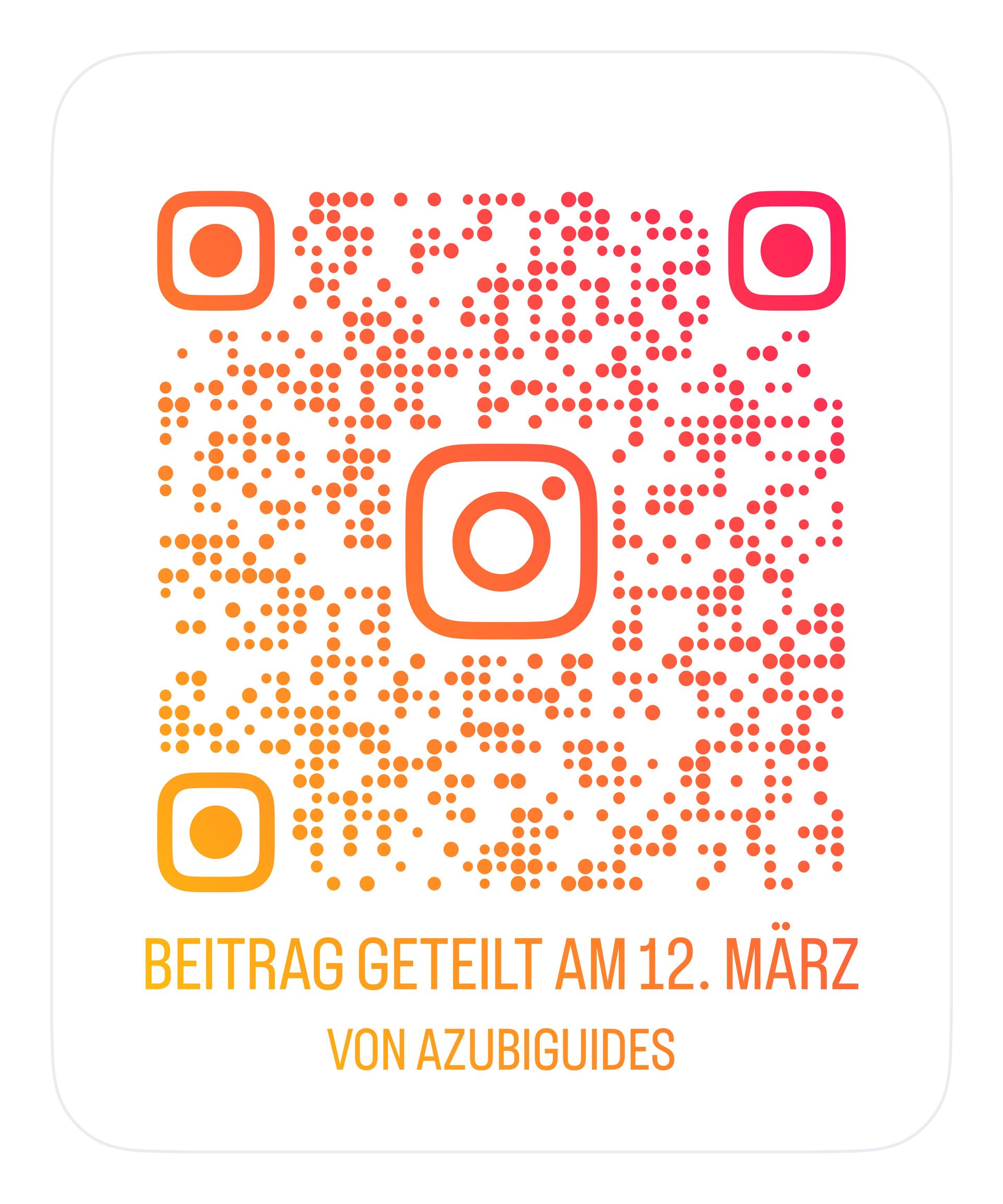 A colorful Instagram QR code with the text 
