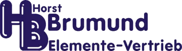 Ein blau-weißes Logo für Horst Brumund