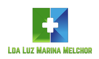 Un logotipo azul y verde para LDA Luz Marina Melchor