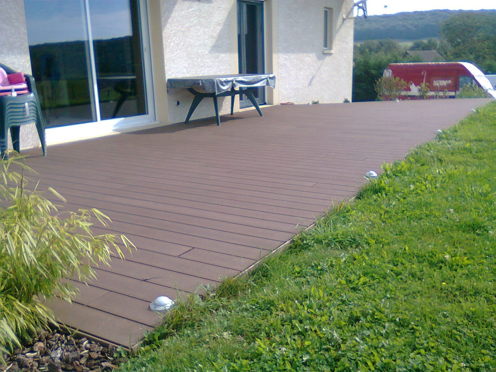 Une terrasse en bois exotique