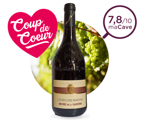 Bouteille AOP Côte de Rhône - Coup de coeur - Note de 7,8 sur 10 par maCave.