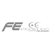 Graues FE-Logo mit stilisiertem „Pedela“-Schriftzug und kleinem „Produções“-Schriftzug.