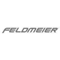 Graues FELDMEIER-Logo auf weißem Hintergrund