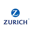 Logotipo de la compañía de seguros Zurich. El logotipo muestra un círculo azul con una 