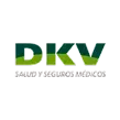 Logotipo de DKV, compañía de seguros médicos y de salud. La palabra 