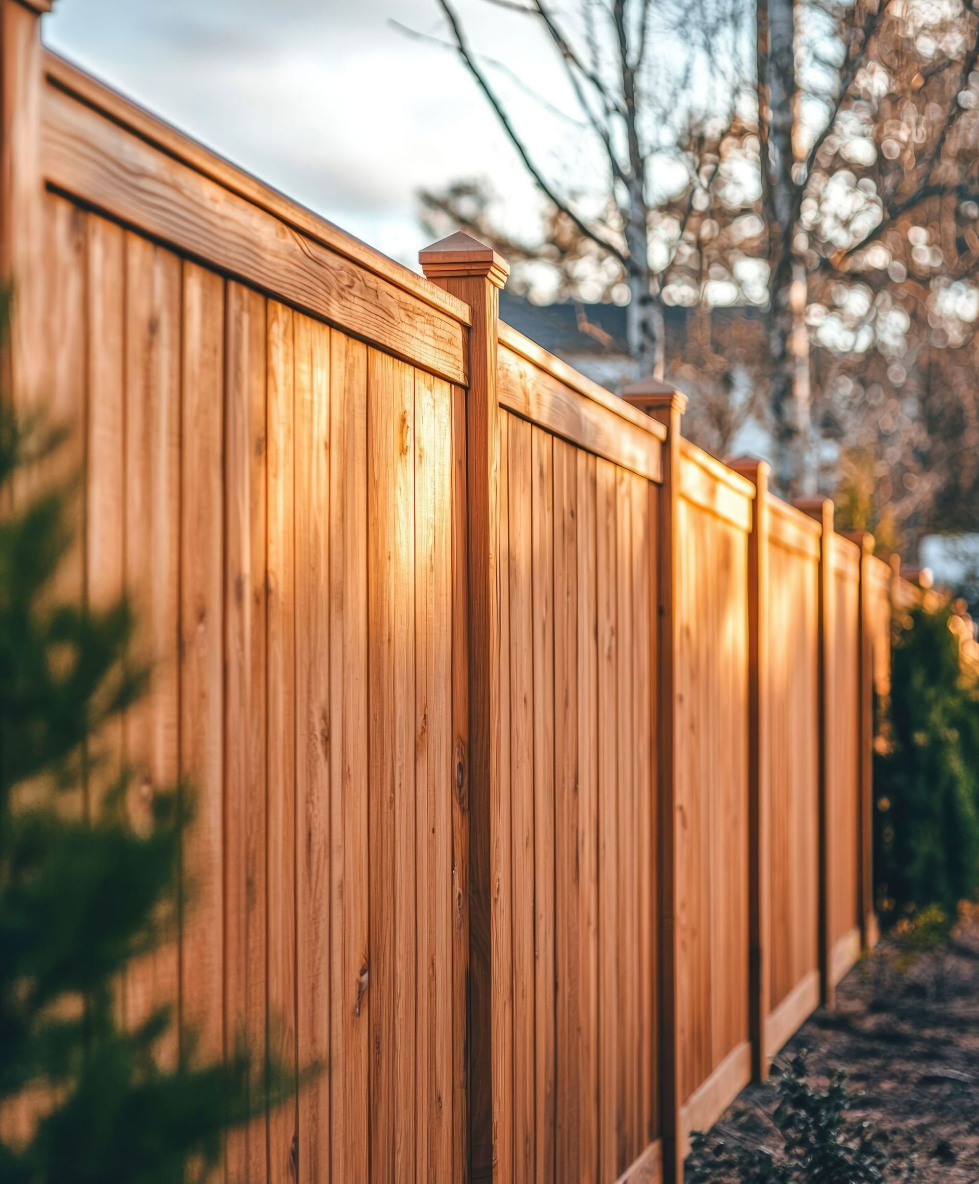 Une clôture en bois