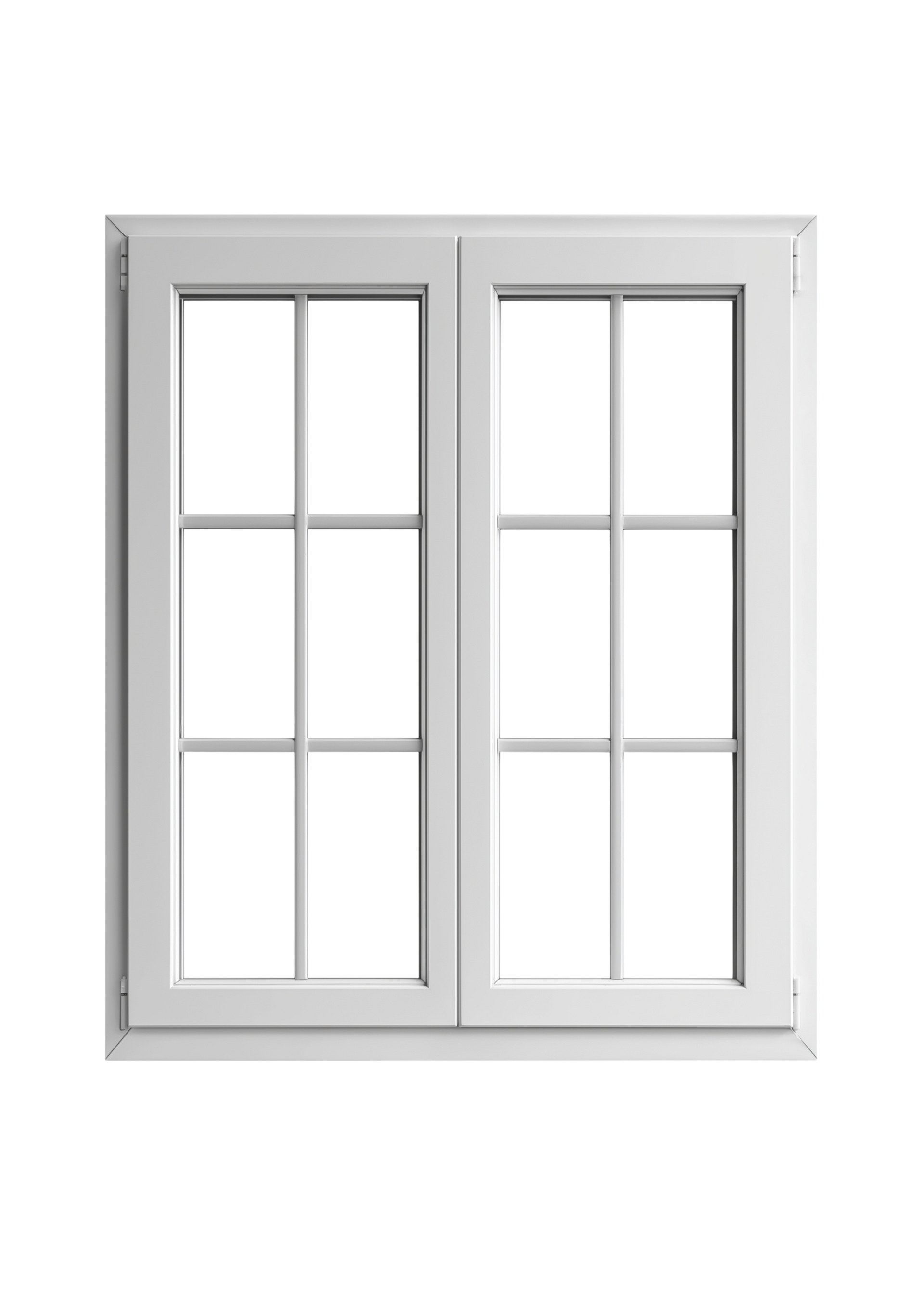 Une fenêtre blanche en PVC