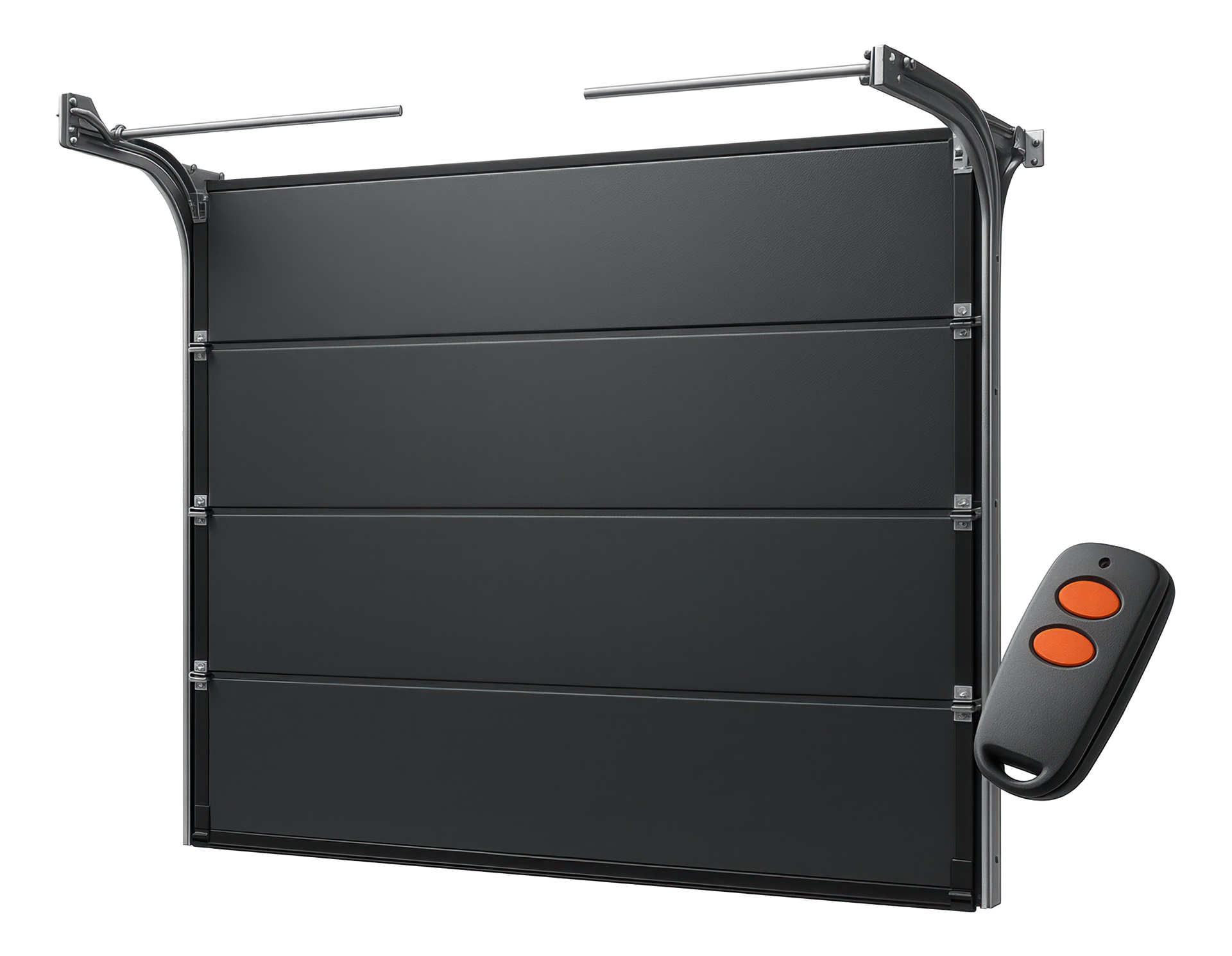Une porte de garage sectionnelle électrique